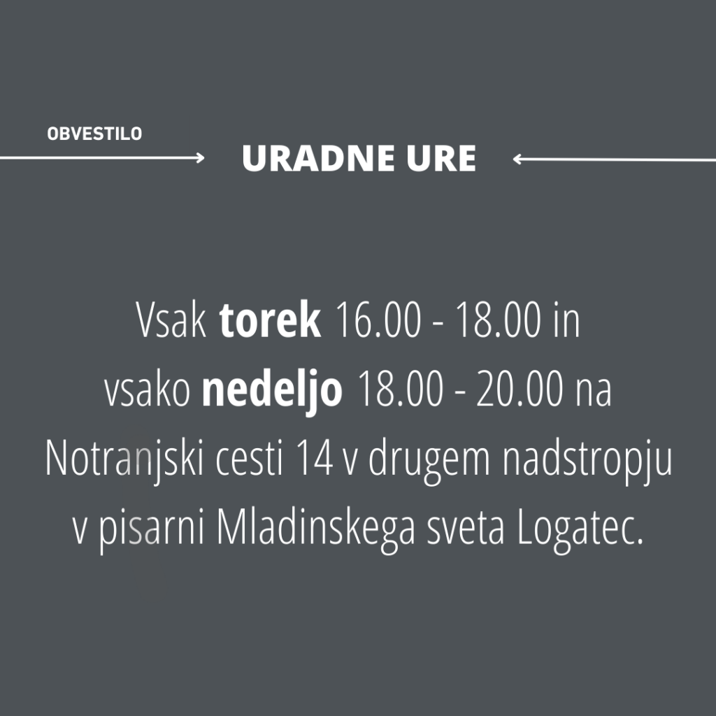 Uradne ure Mladinskega sveta Logatec