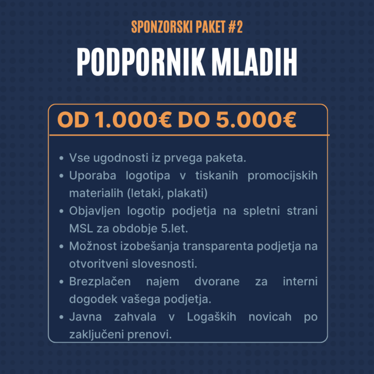 Projekt: MCL - Sponzorski paket #2 (Grafika in opis)