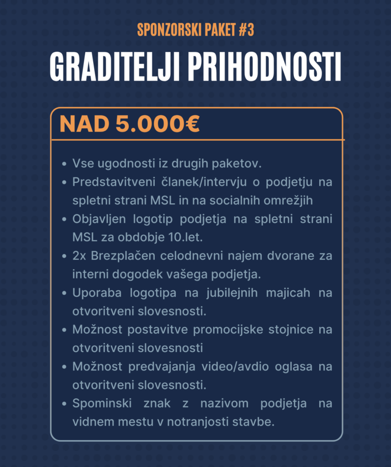 Projekt: MCL - Sponzorski paket #3 (Grafika in opis)